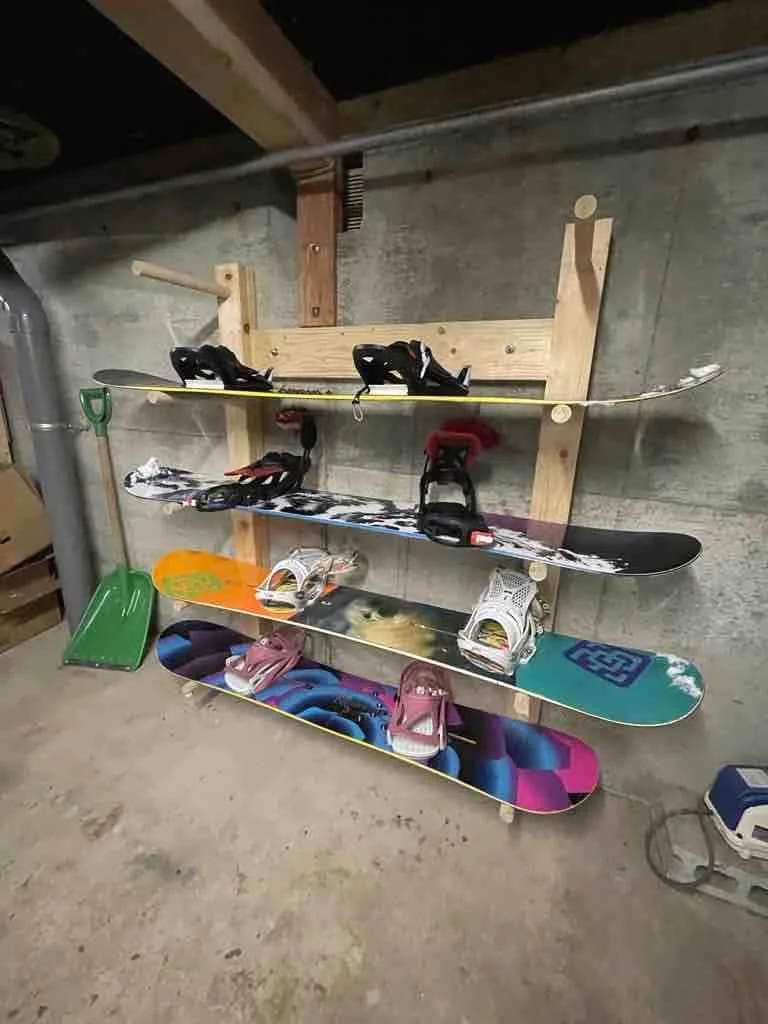 Ski equipment storage