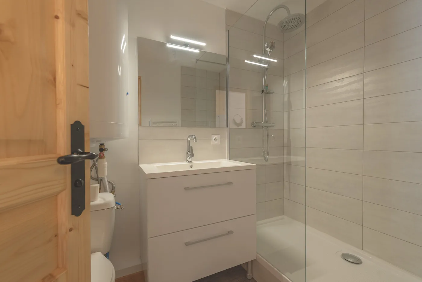 Bathroom with walk-in shower