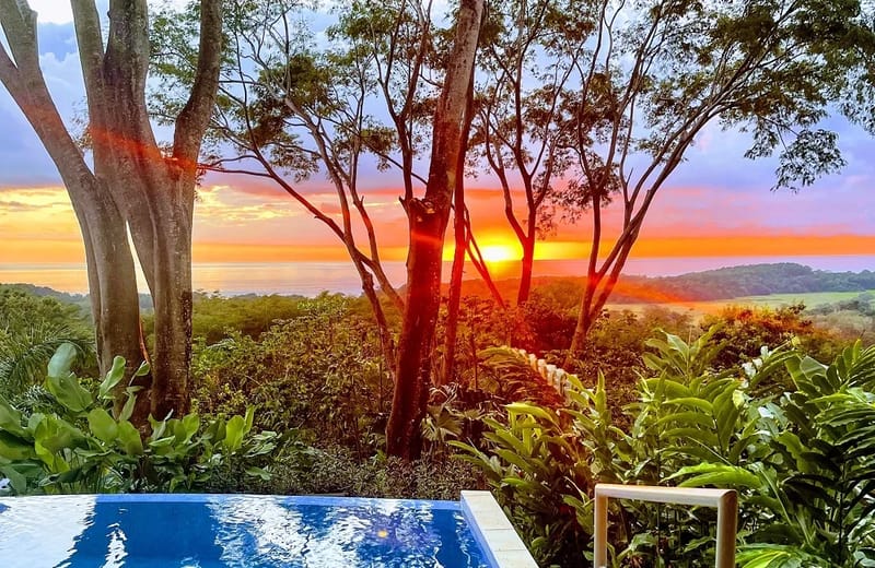 Vista del atardecer