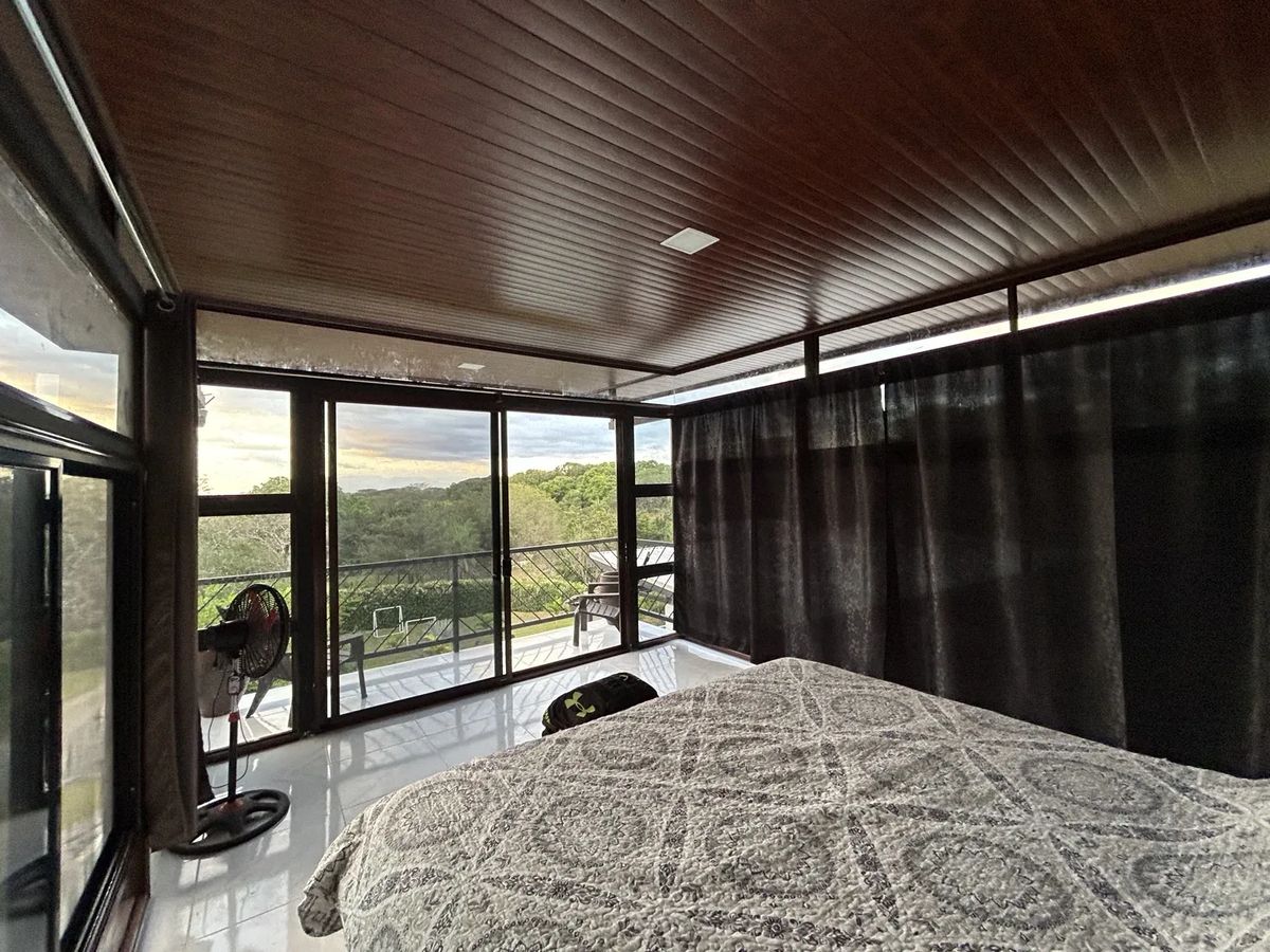Bedroom overlooking the green spaces