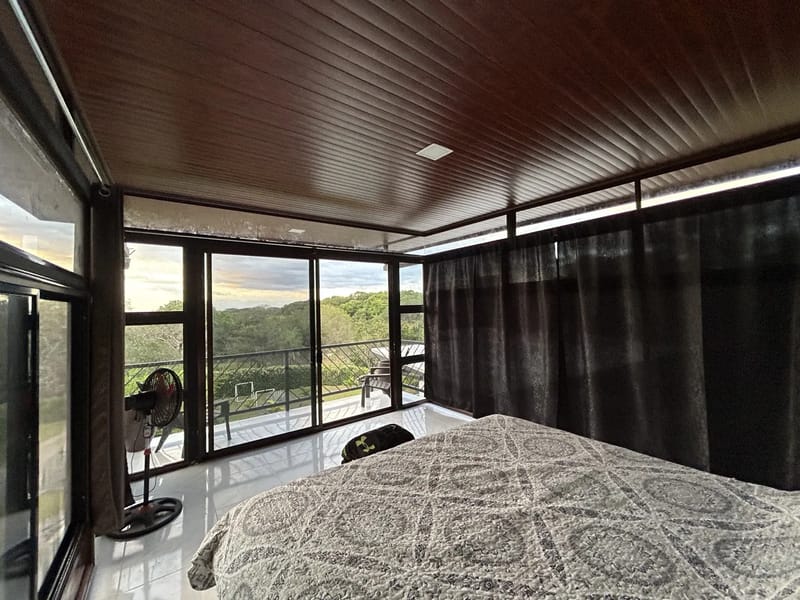 Bedroom overlooking the green spaces