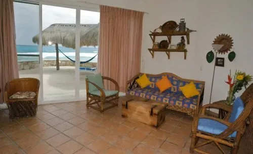 AK-10 — Akumal Beach House with View of the Caribbean Sea