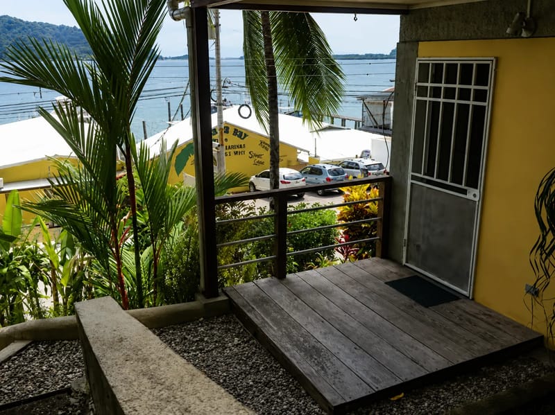 Ocean view deck at a vacation rental in Golfito