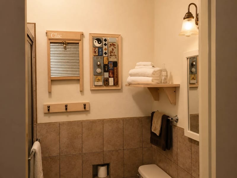 Modern bathroom in a vacation rental in Golfito.