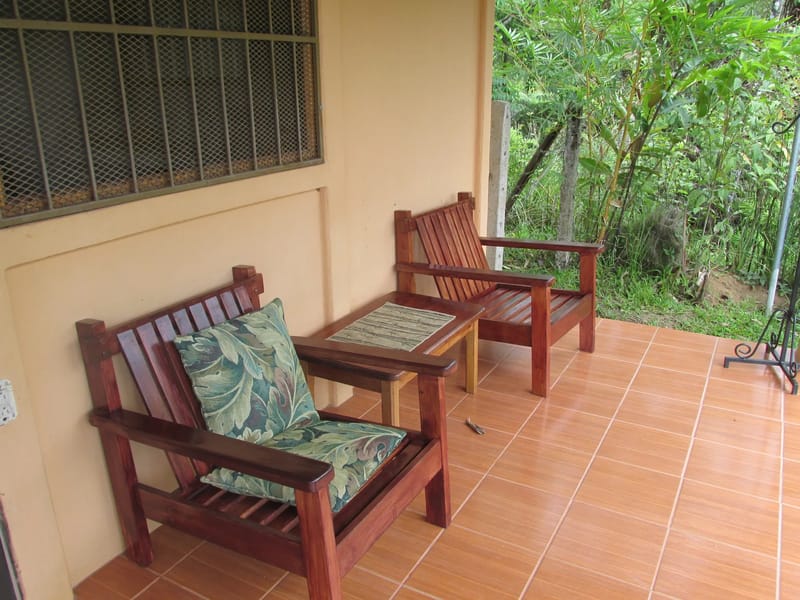 Covered porch seating