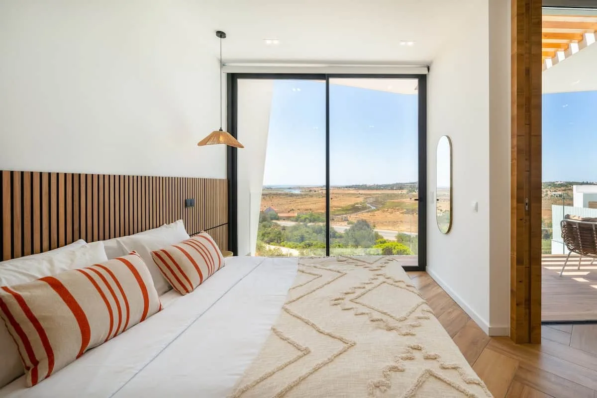 Bedroom with estuary view