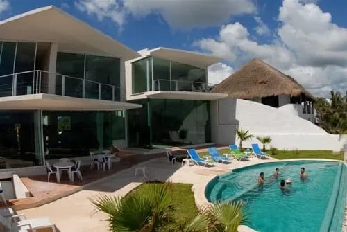 AK-07 — Akumal Rental Villa with Floor-to-Ceiling Windows
