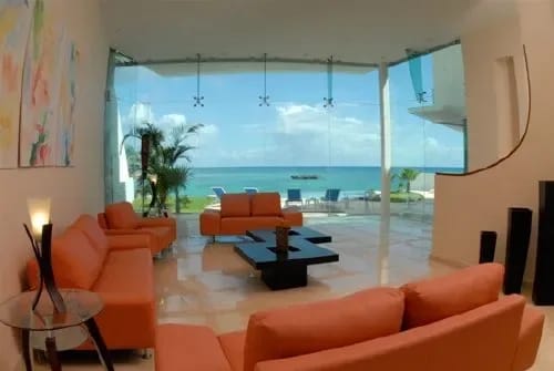 AK-07 — Akumal Rental Villa with Floor-to-Ceiling Windows