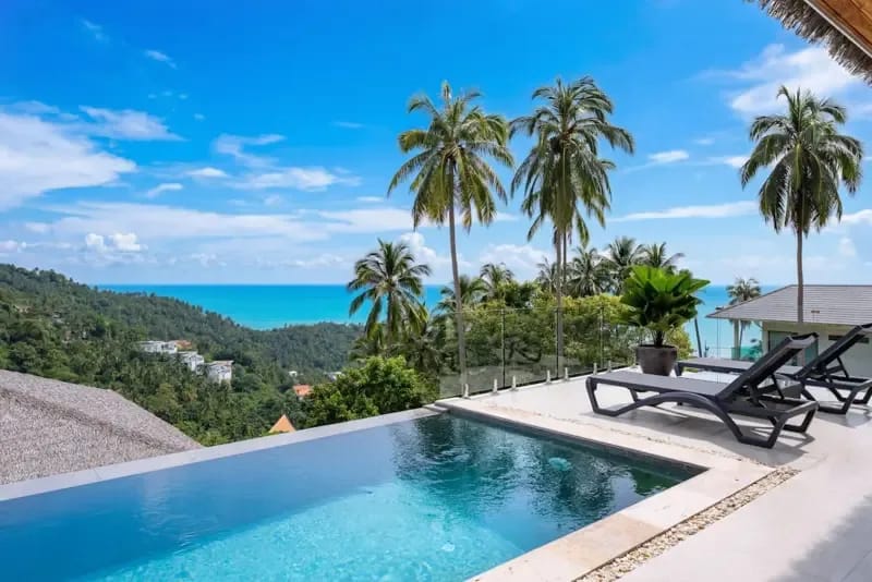 Sunrise Hill · Villa de 4 dormitorios con vistas al mar y piscina infinita, Lamai — foto 1