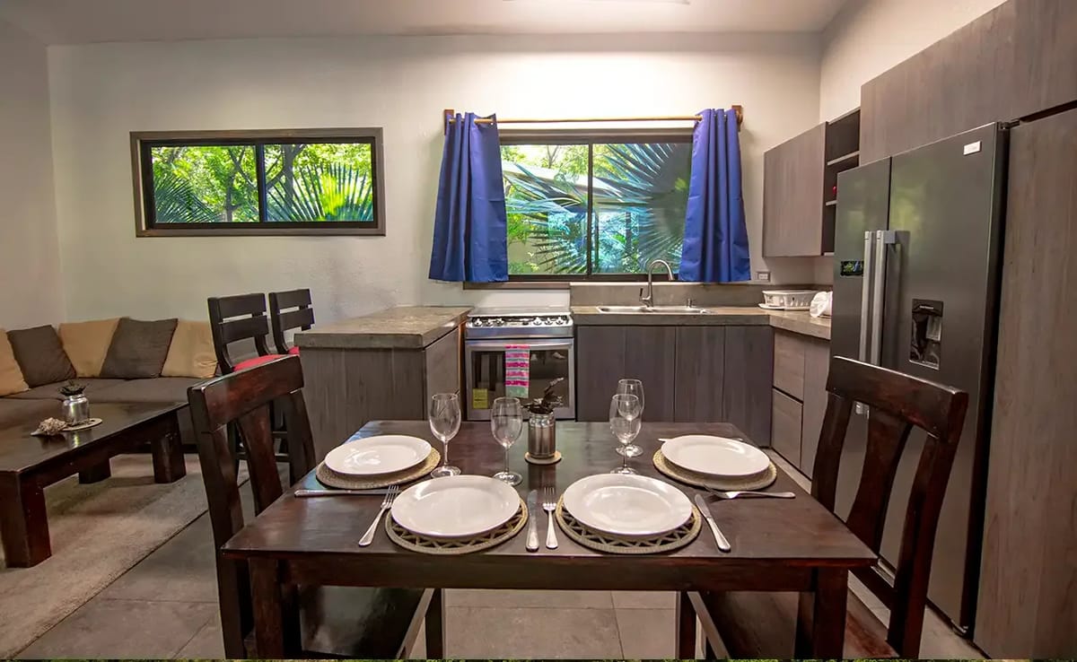 Área de cocina de Casa Azul