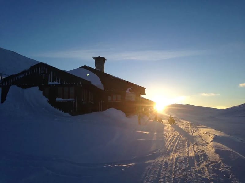 Sunset view from the property