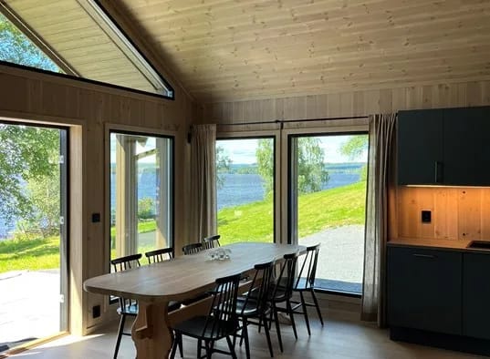 Cabaña Sjølyst junto al lago Næra, Sjusjøen (4)