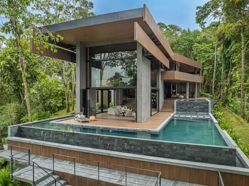 Casa Corazón de la Selva — Piscina y terraza 02