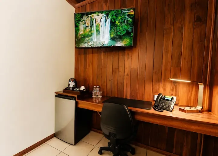 Comodidades de la habitación con vista al jardín
