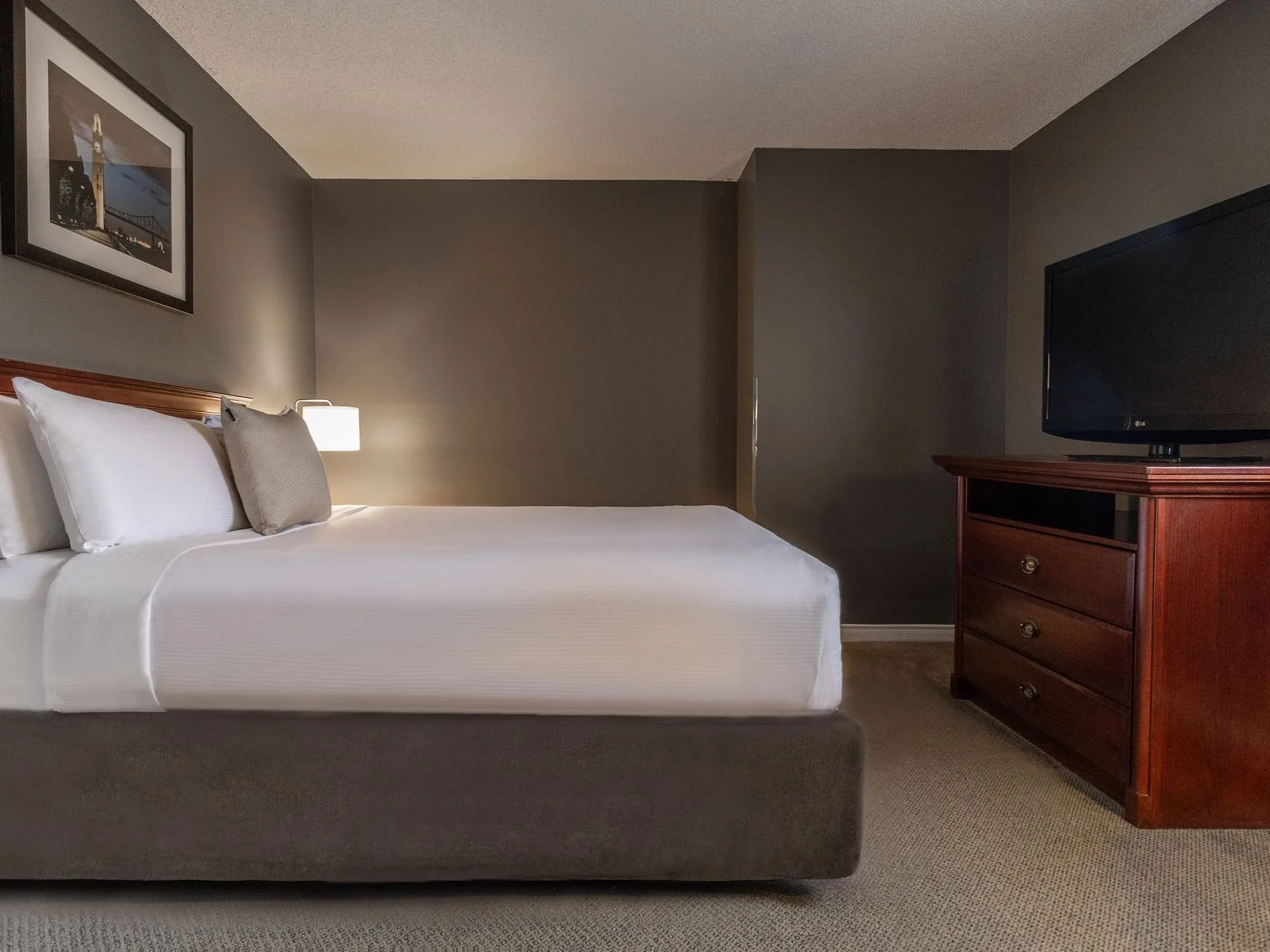 Bedrooms in a two-bedroom suite