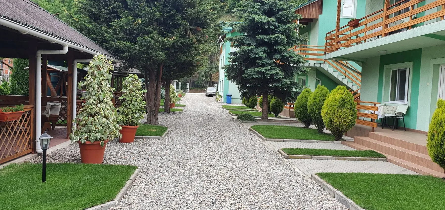 Patio de la casa de huéspedes