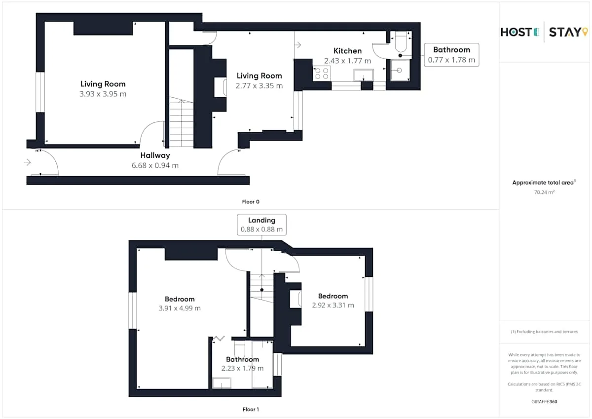 A floor plan shows living areas, a kitchen, bathrooms, and bedrooms.