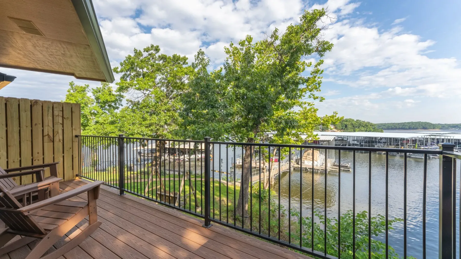 Deck overlooking the lake