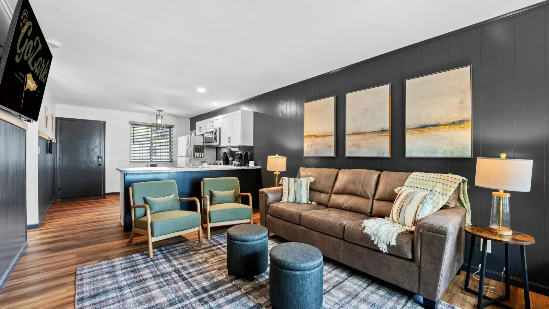 Living room with sofa and chairs