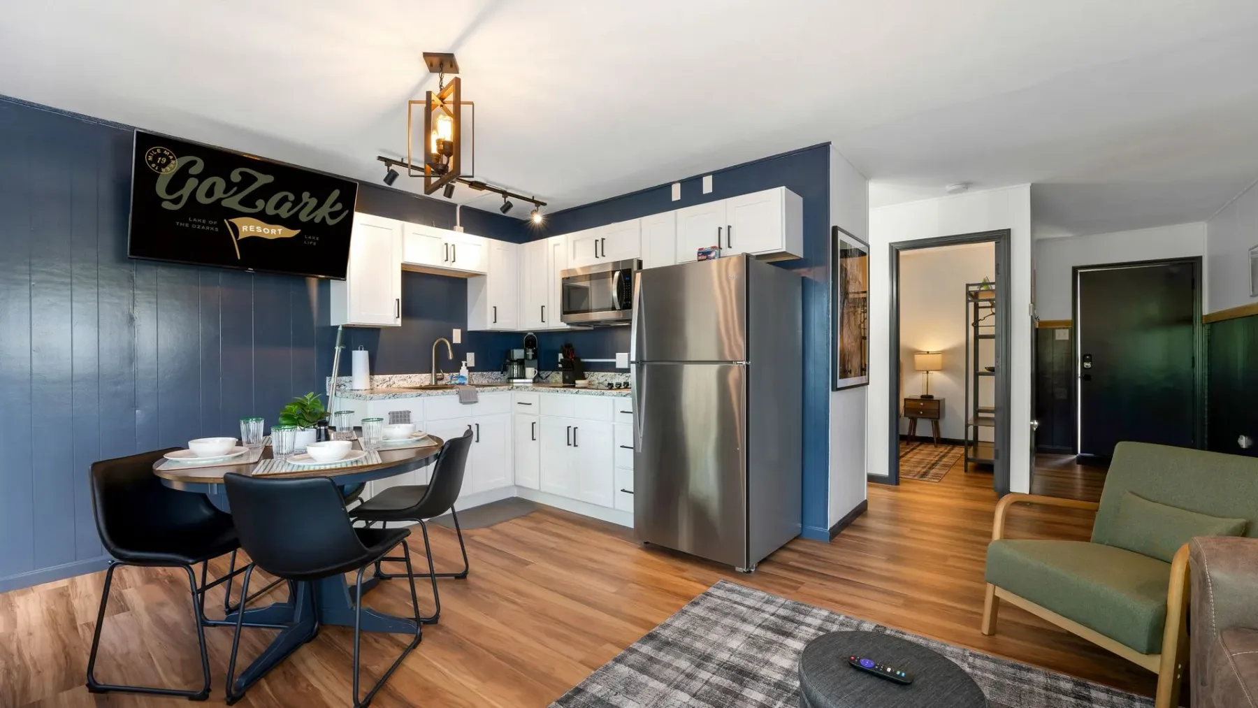 Open-plan kitchen and living area
