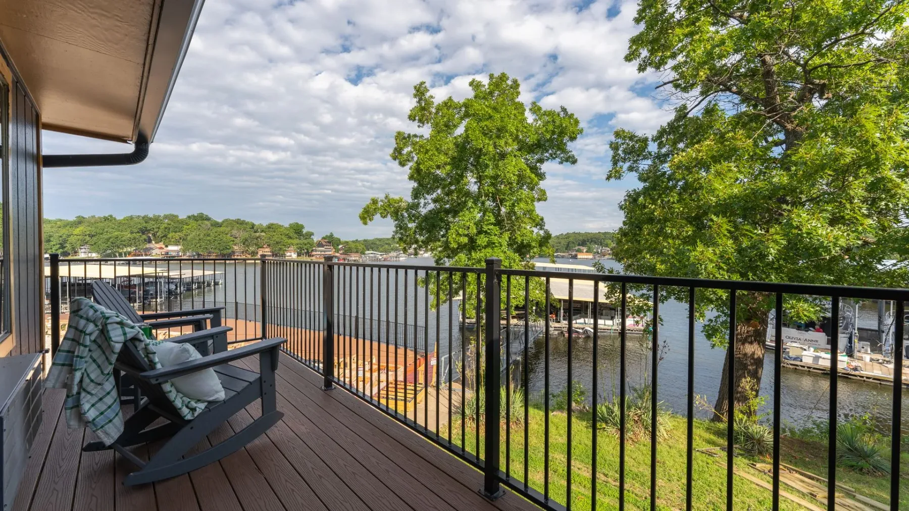 Balcony overlooking the water