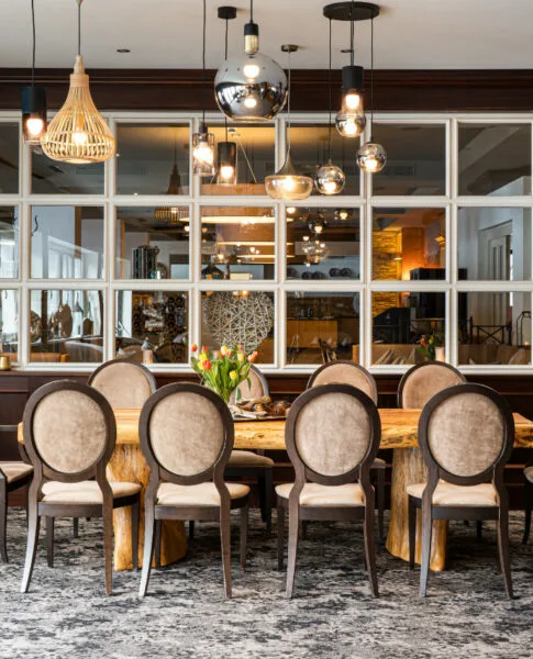 Private dining table in restaurant