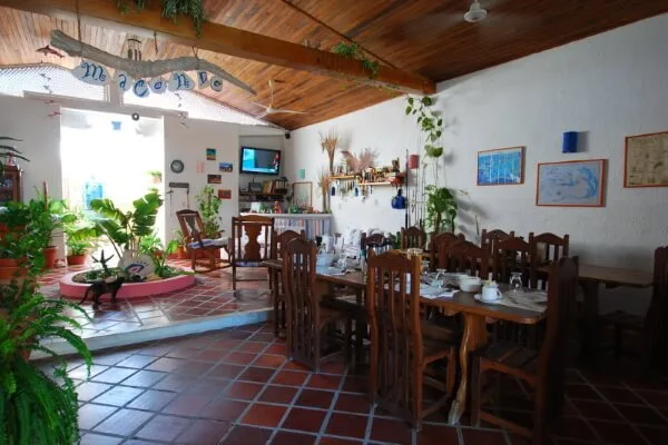Dining area at Posada Macondo