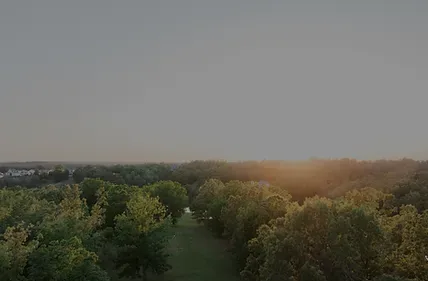 Sunset over the Castle Hill venue