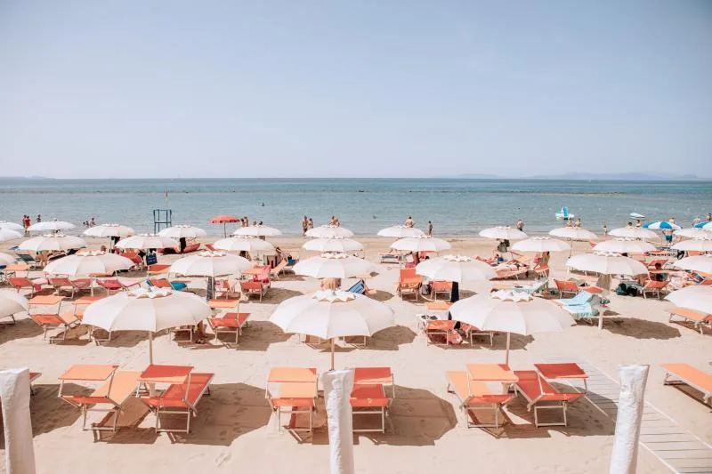 La playa privada del hotel