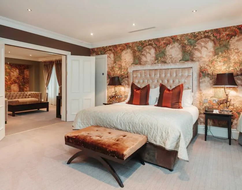 Suite bedroom with separate living area