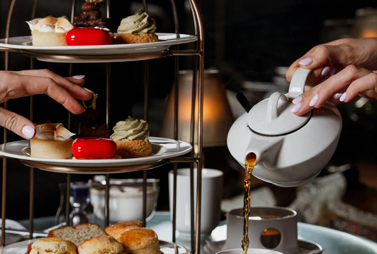 Afternoon tea in the hotel lounge