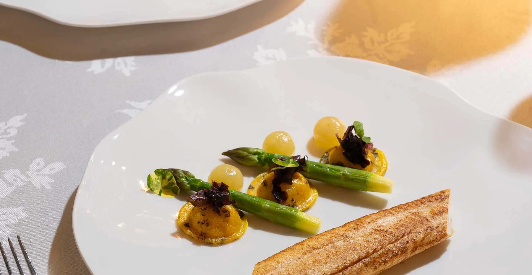 Fine-dining dishes at the Yew Tree Restaurant
