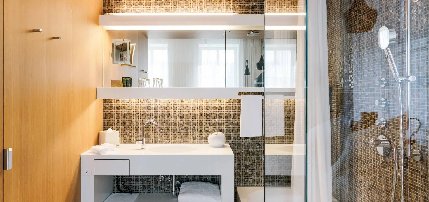 Baño en el B2 Hotel de Zúrich