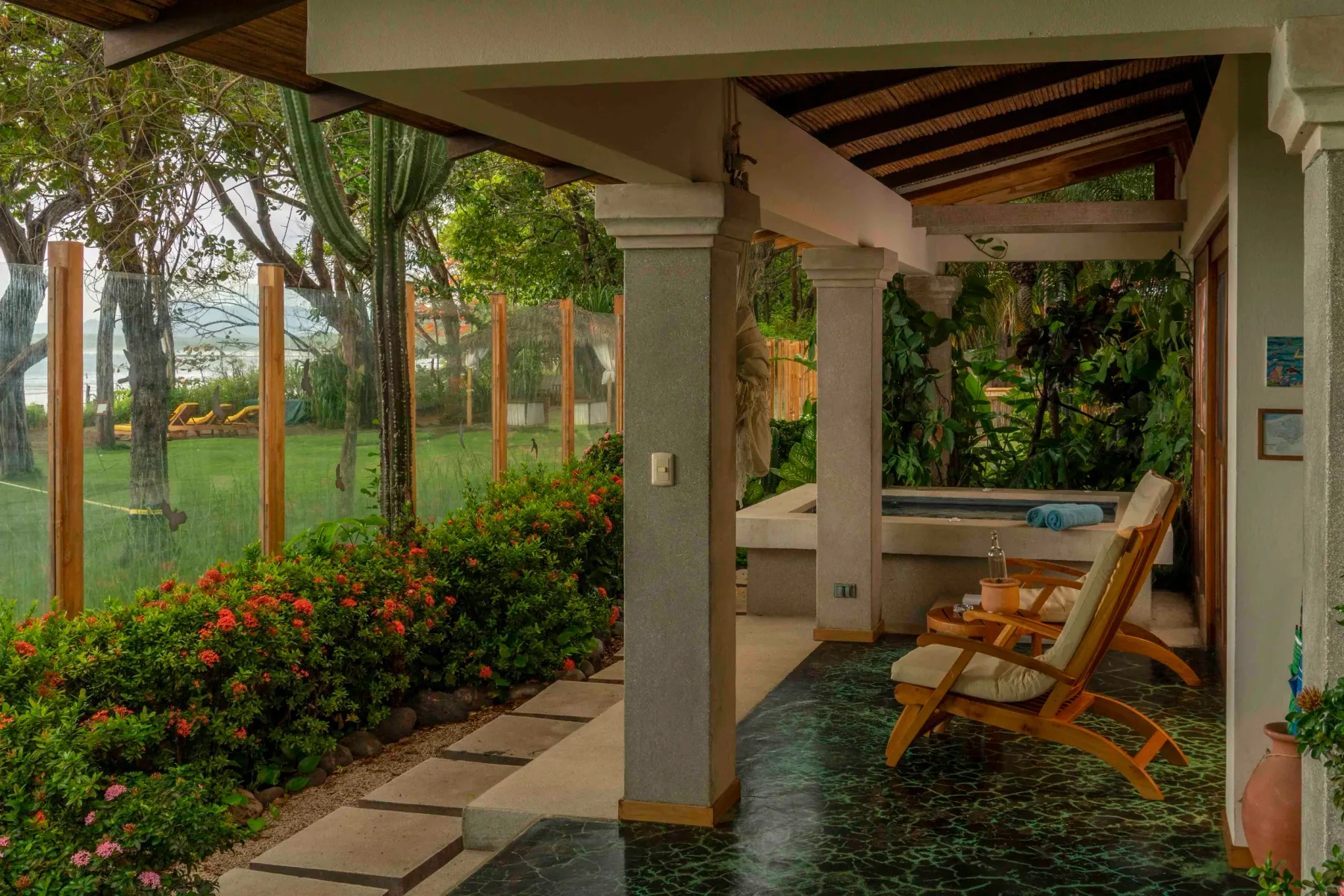 Bungaló frente a la playa