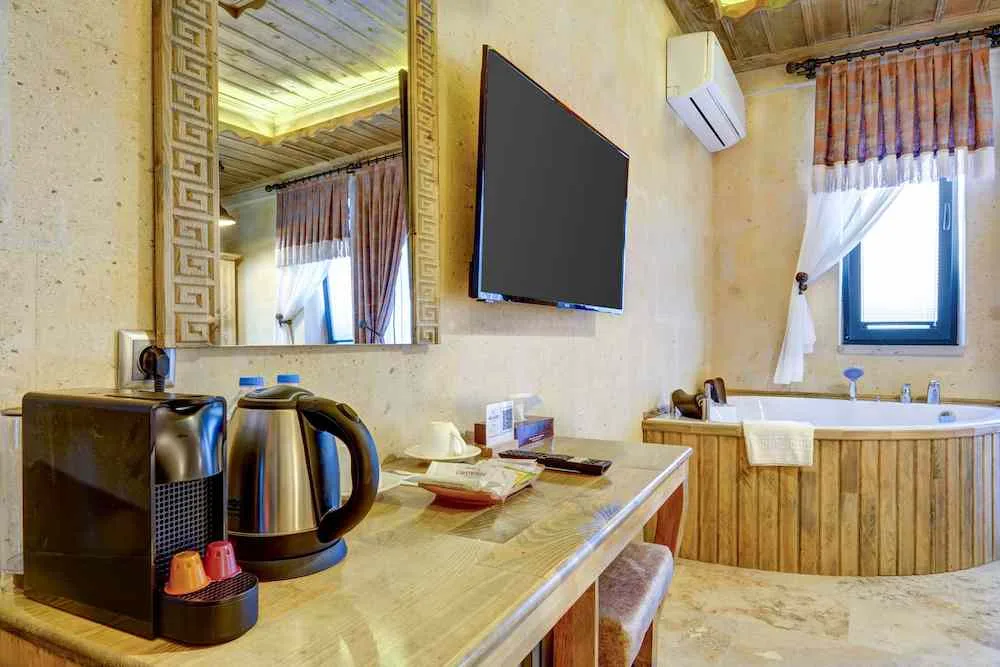 Zona de bebidas de la habitación Deluxe