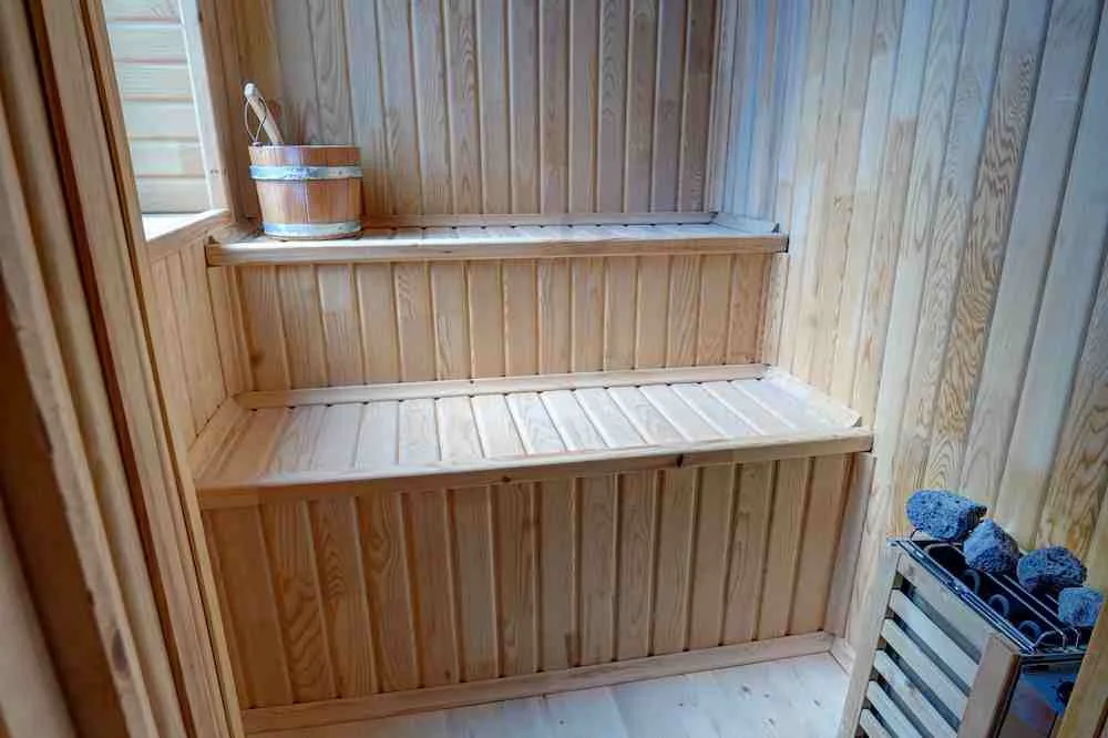Sauna privada en la suite Premium