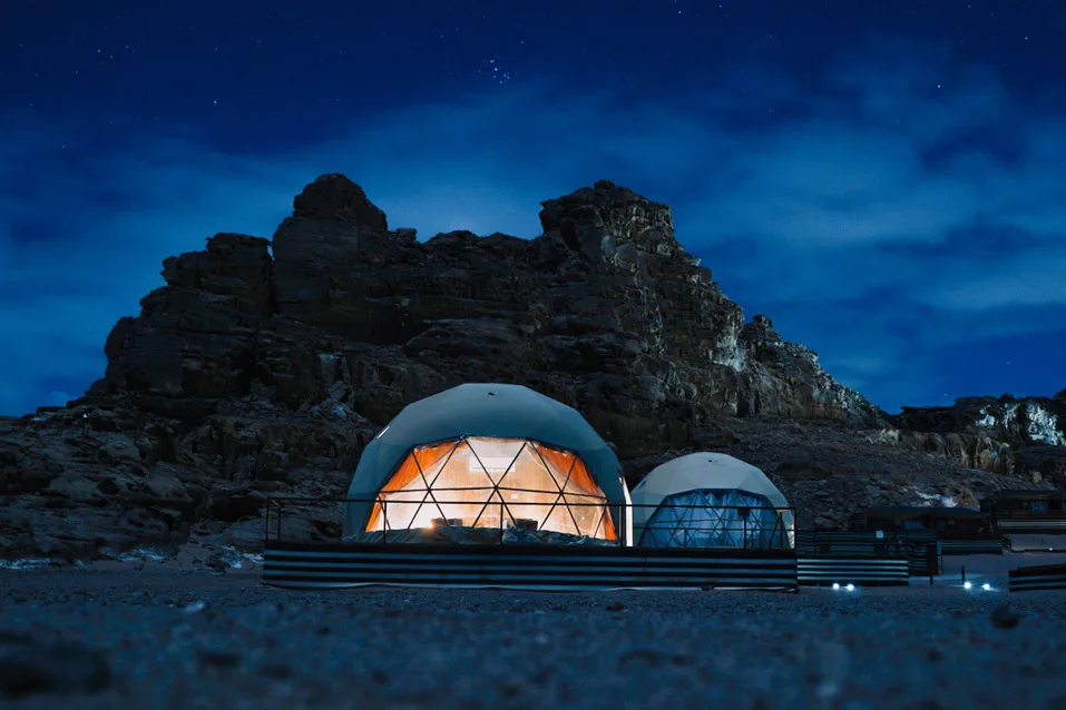 SunCity Camp at night