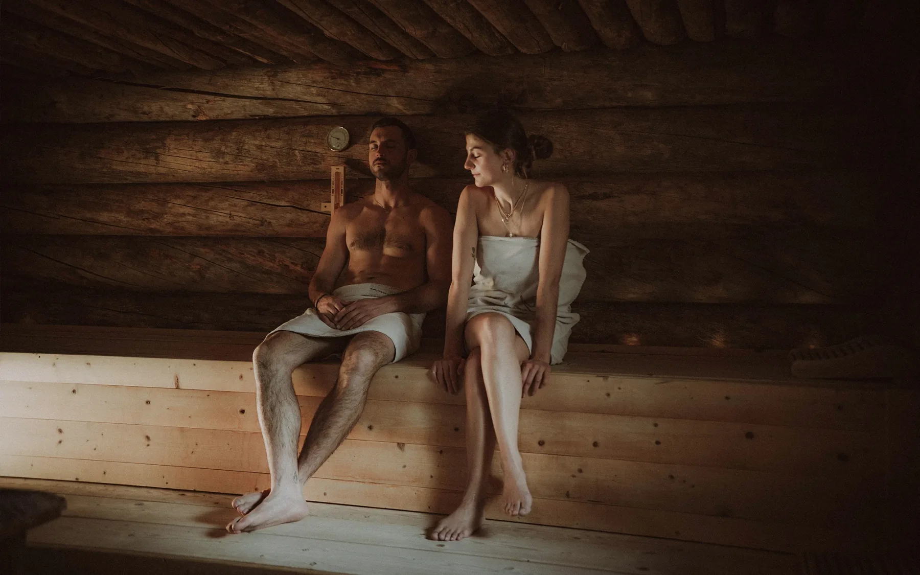 Hotel sauna.