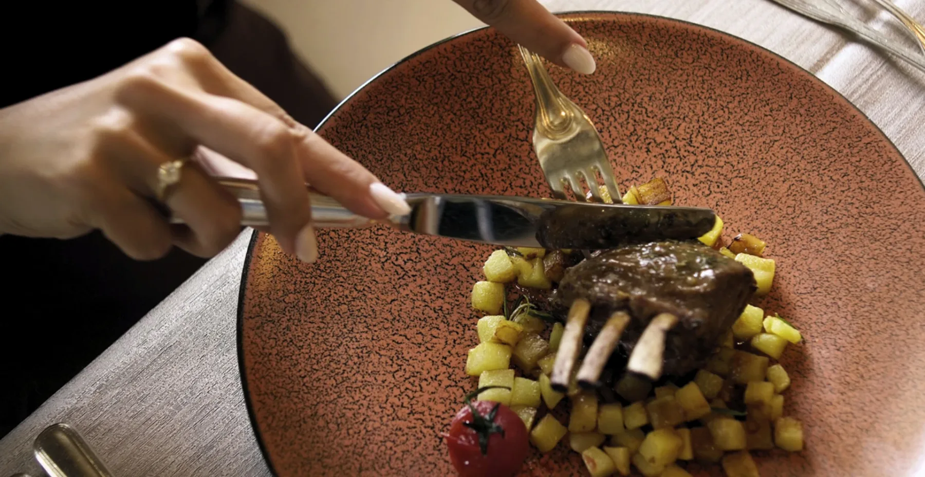 Restaurant dish served at Hotel Rosa.