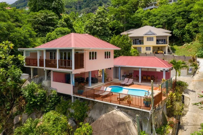 Pool and outdoor lounge area