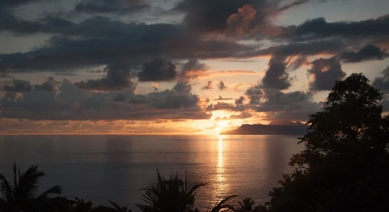 Vista del atardecer