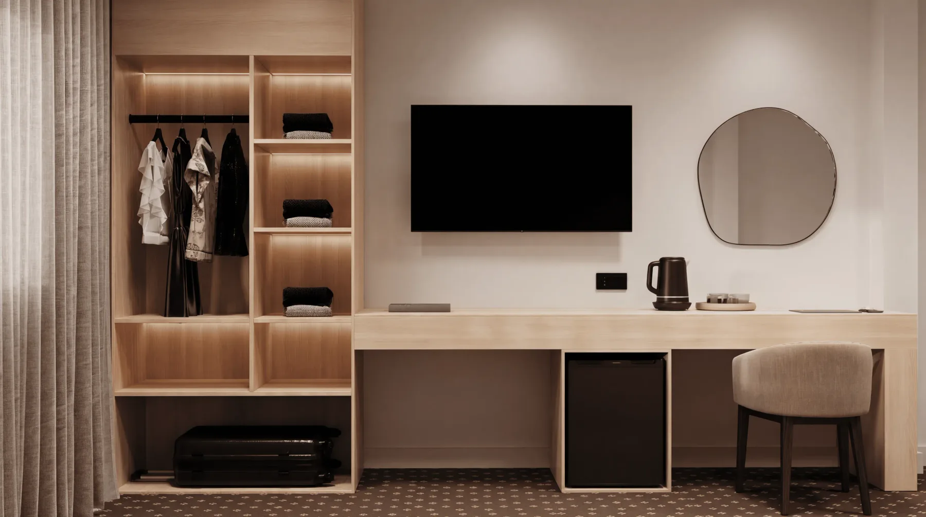 Representación digital de la habitación superior