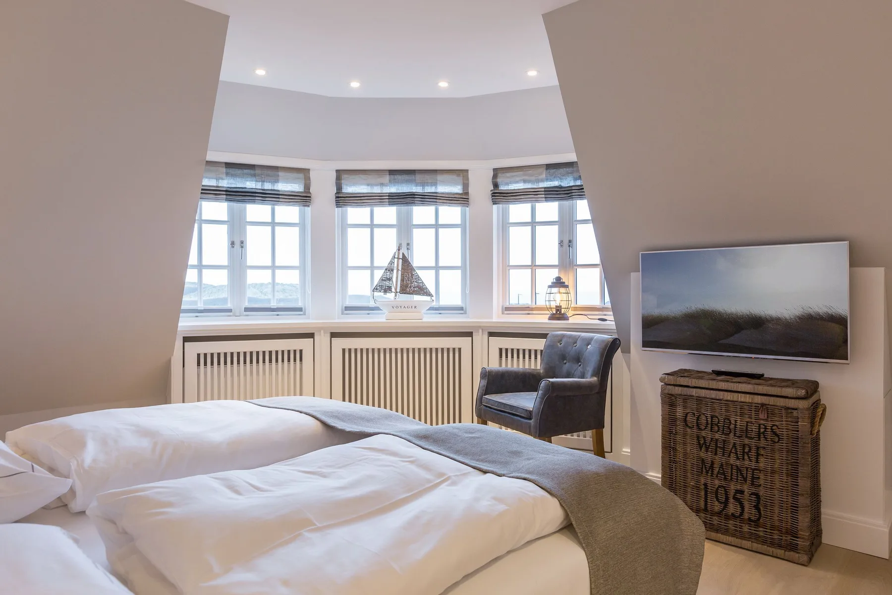 Reetgedecktes Haus nahe der Wenningstedter Promenade mit herrlichem Meerblick