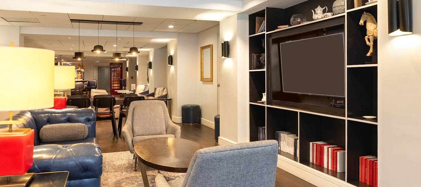 Zona de estar del King George Hotel.
