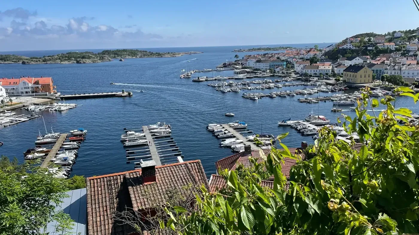 View over the harbor in Risør