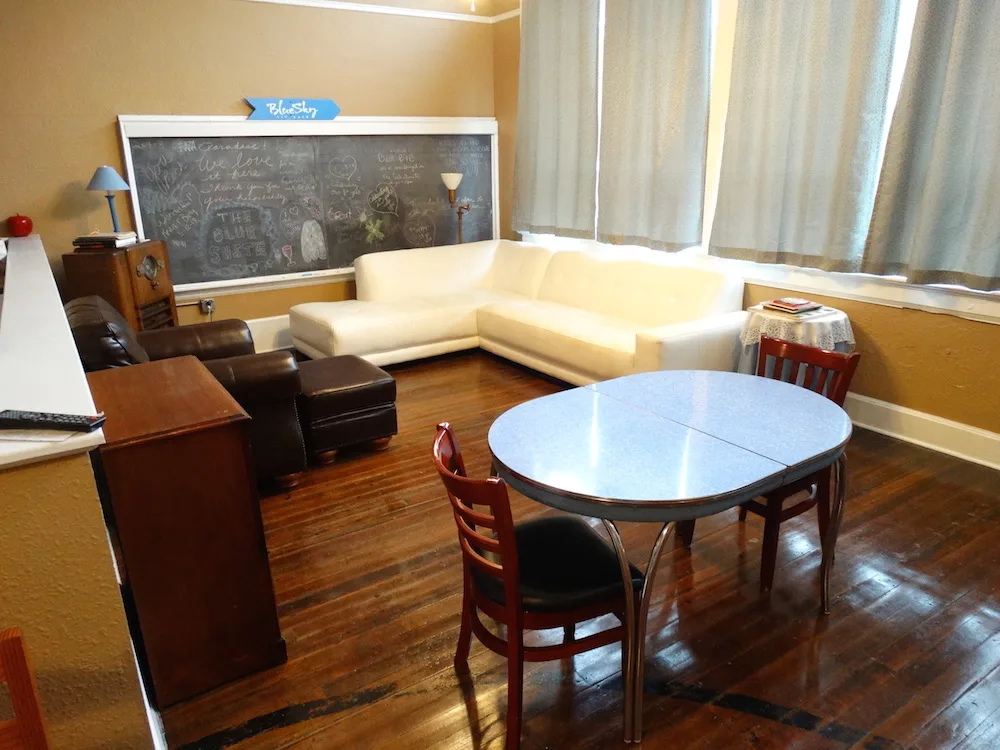 Blue Suite table