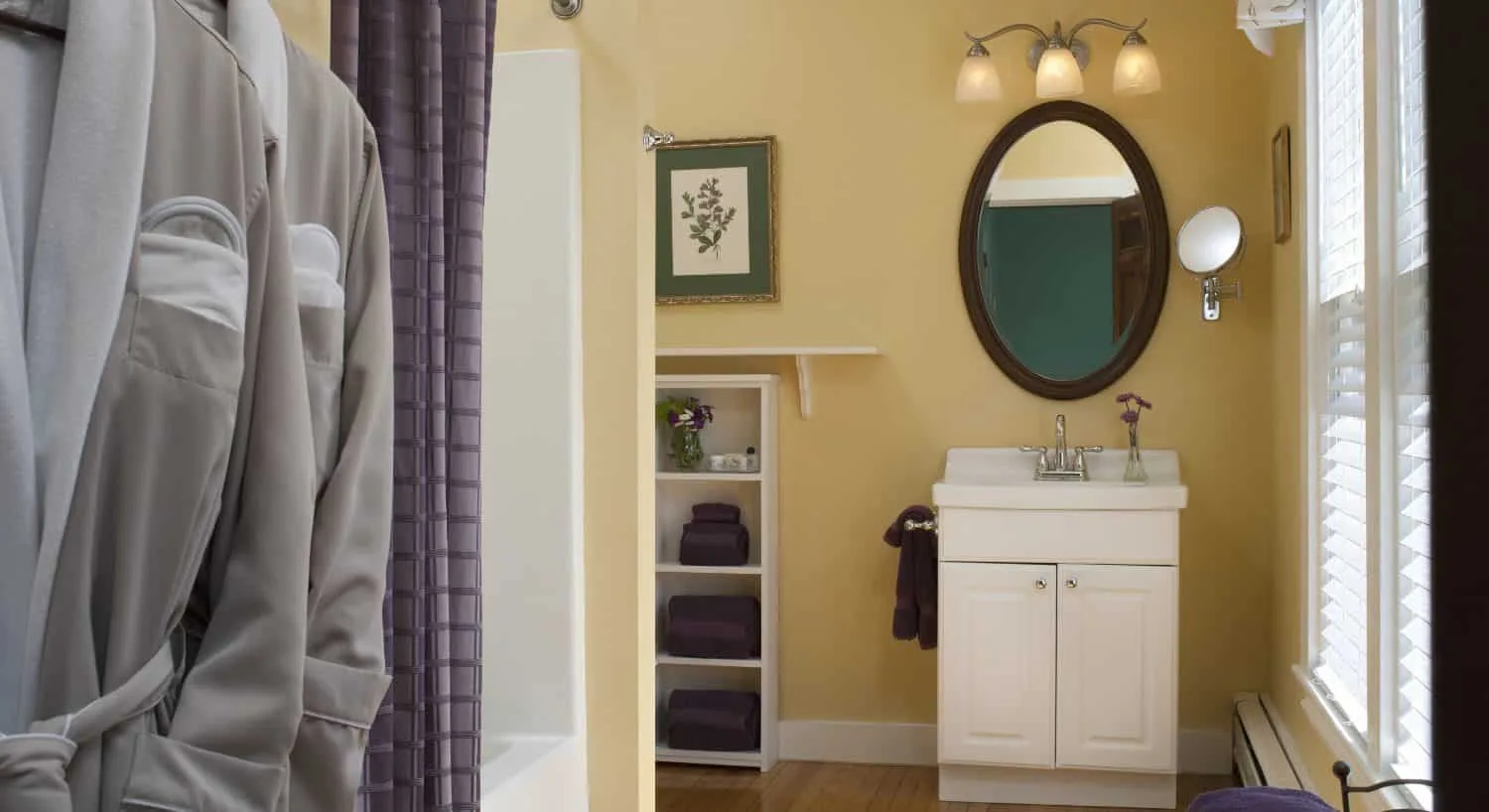 Pemaquid Point bathroom with tub and shower