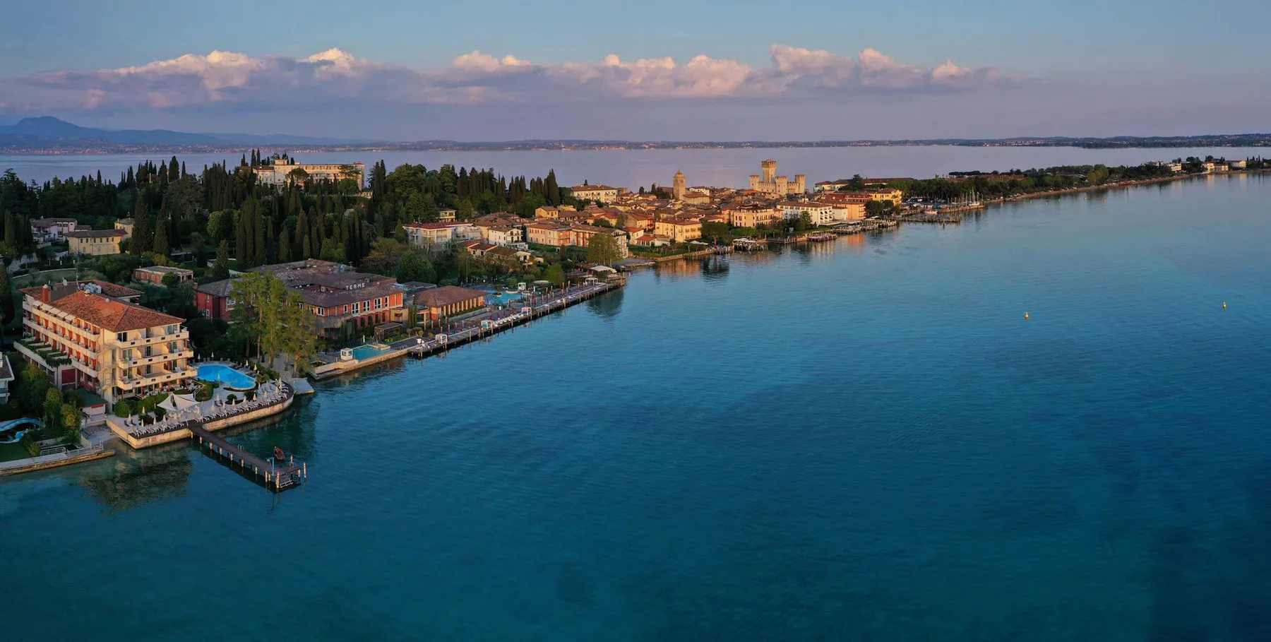 Hotel and surrounding landscape