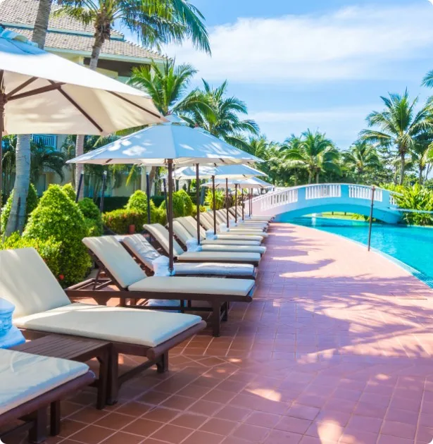 Foto del área de servicio del Blue Palm Hotel