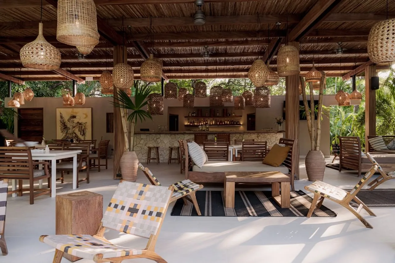 Open-air lounge area
